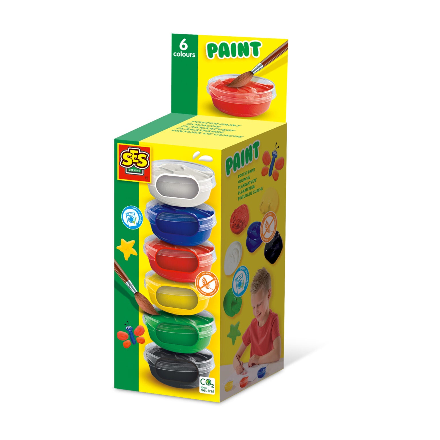 Plakkaatverf 6x45ml, SES