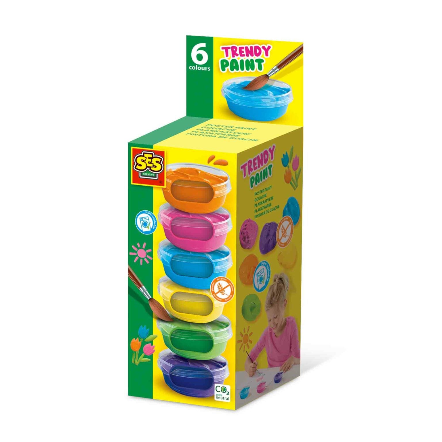 Plakkaatverf Trendy 6x45ml, SES