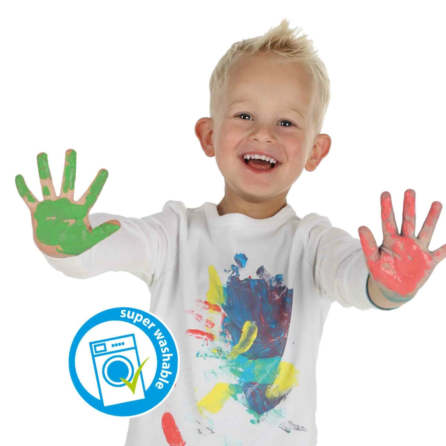 Vingerverf 6 kleuren x 45 ml., SES