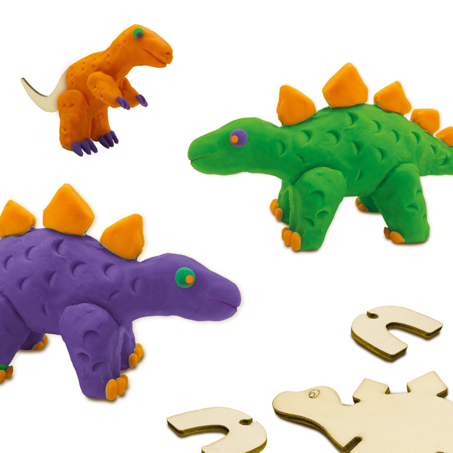 Klei dinosaurs houten skelette, SES