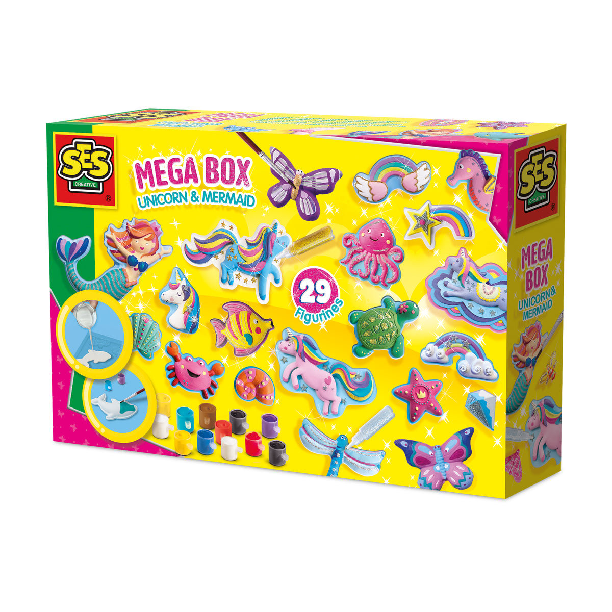 Gieten en schilderen - Mega box unicorn en zeemeermin