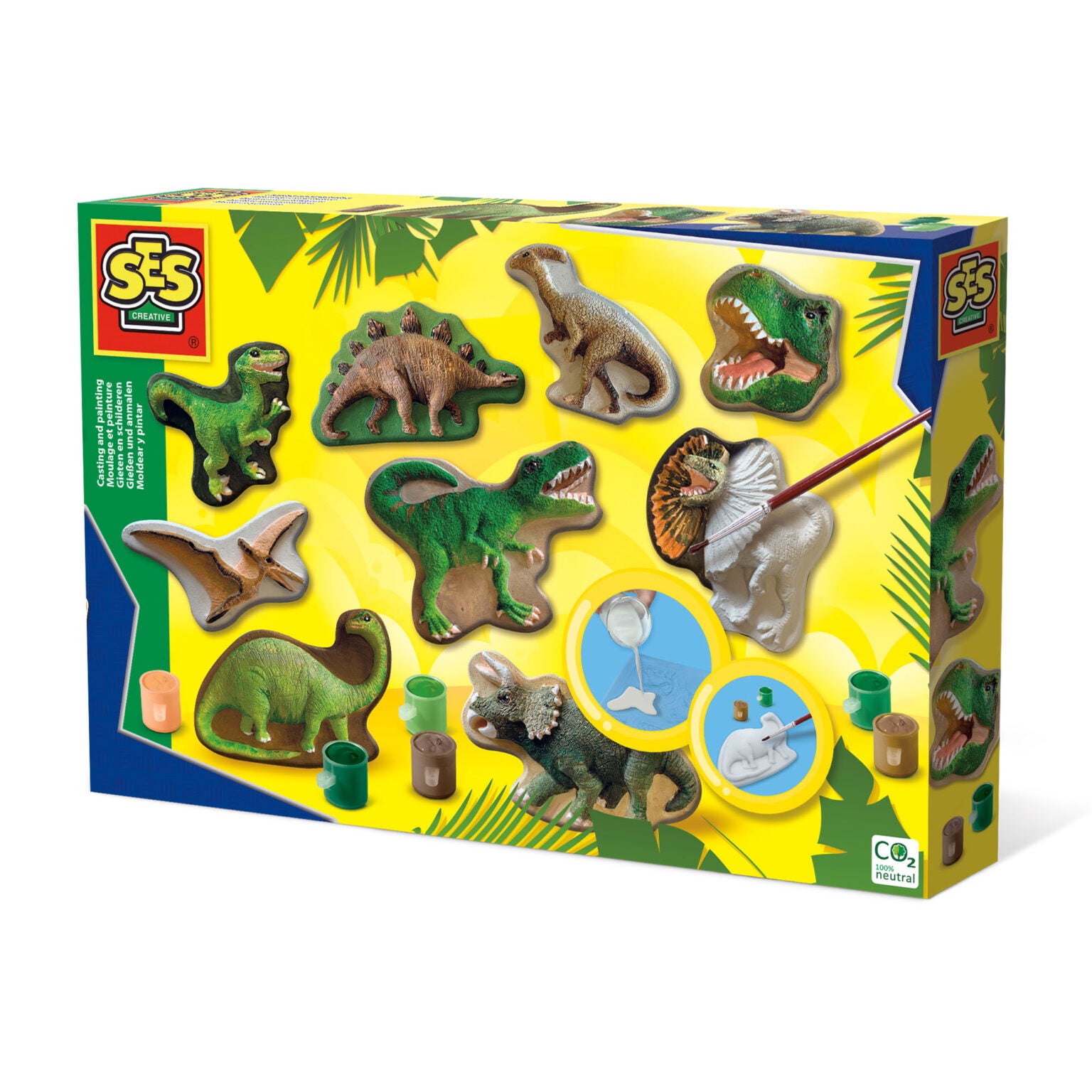 Gieten en schilderen dinowerel, SES