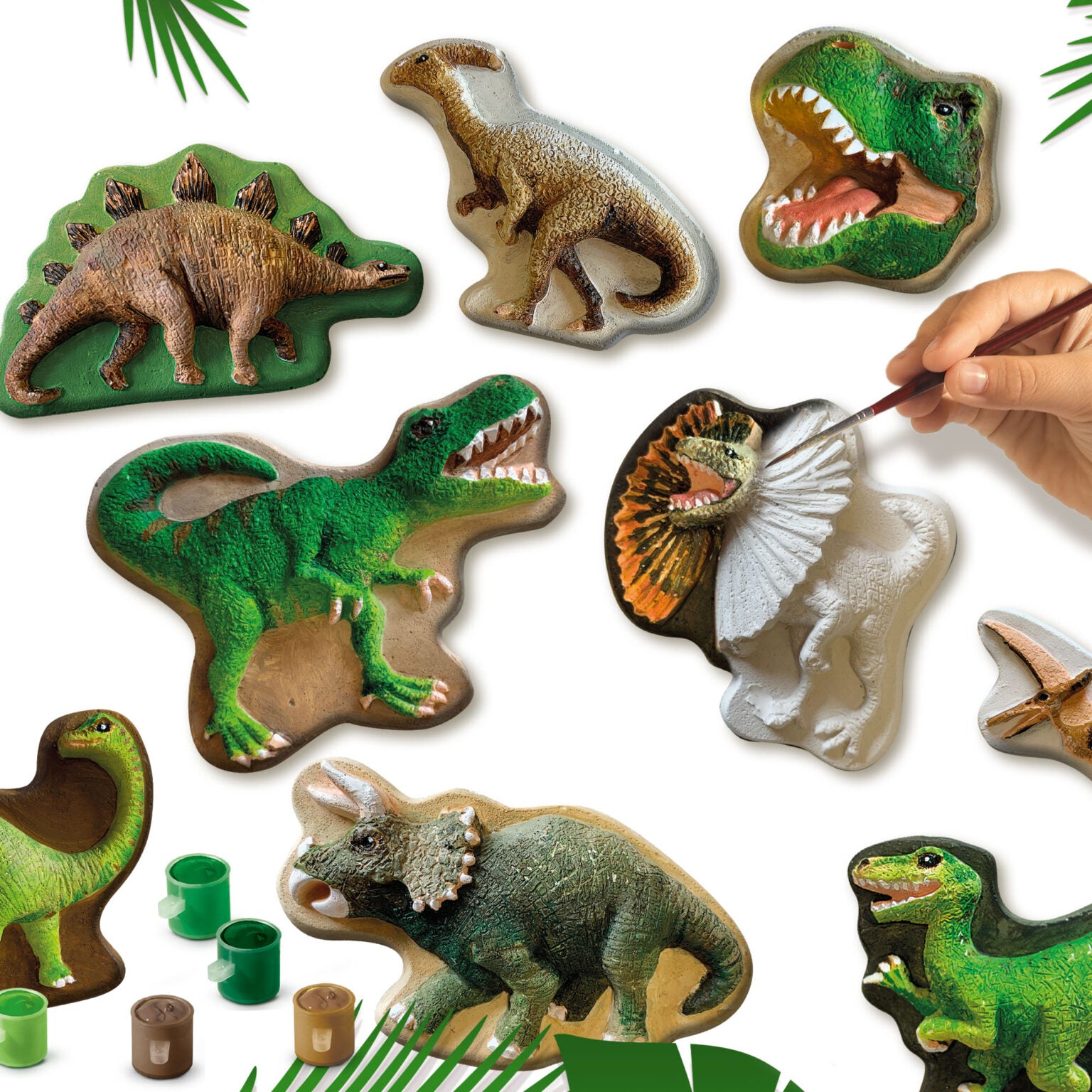 Gieten en schilderen dinowerel, SES