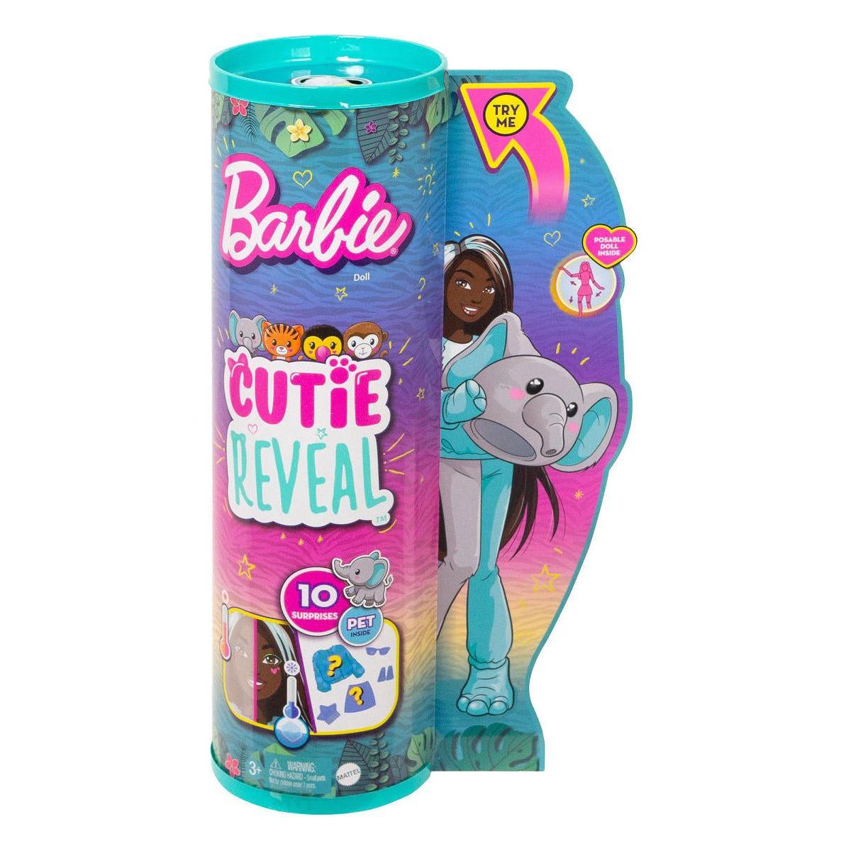Barbie Cutie Reveal Jungle Series Olifant
