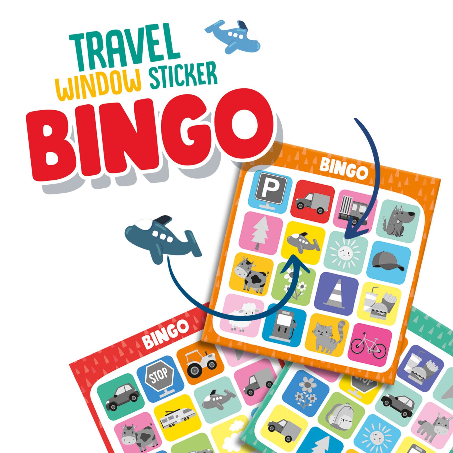 Reisspel raamsticker bingo, SES