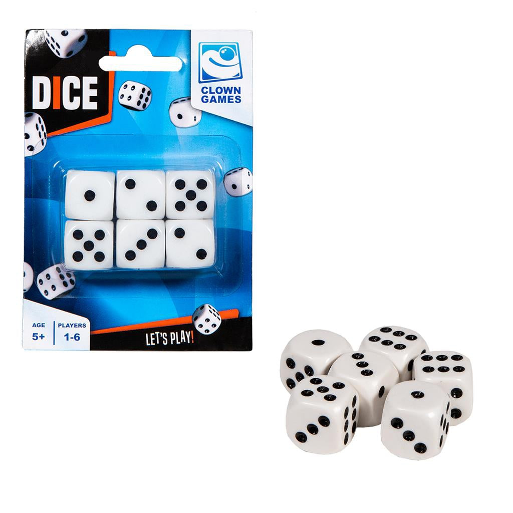 Dobbelstenen, 6 stuks