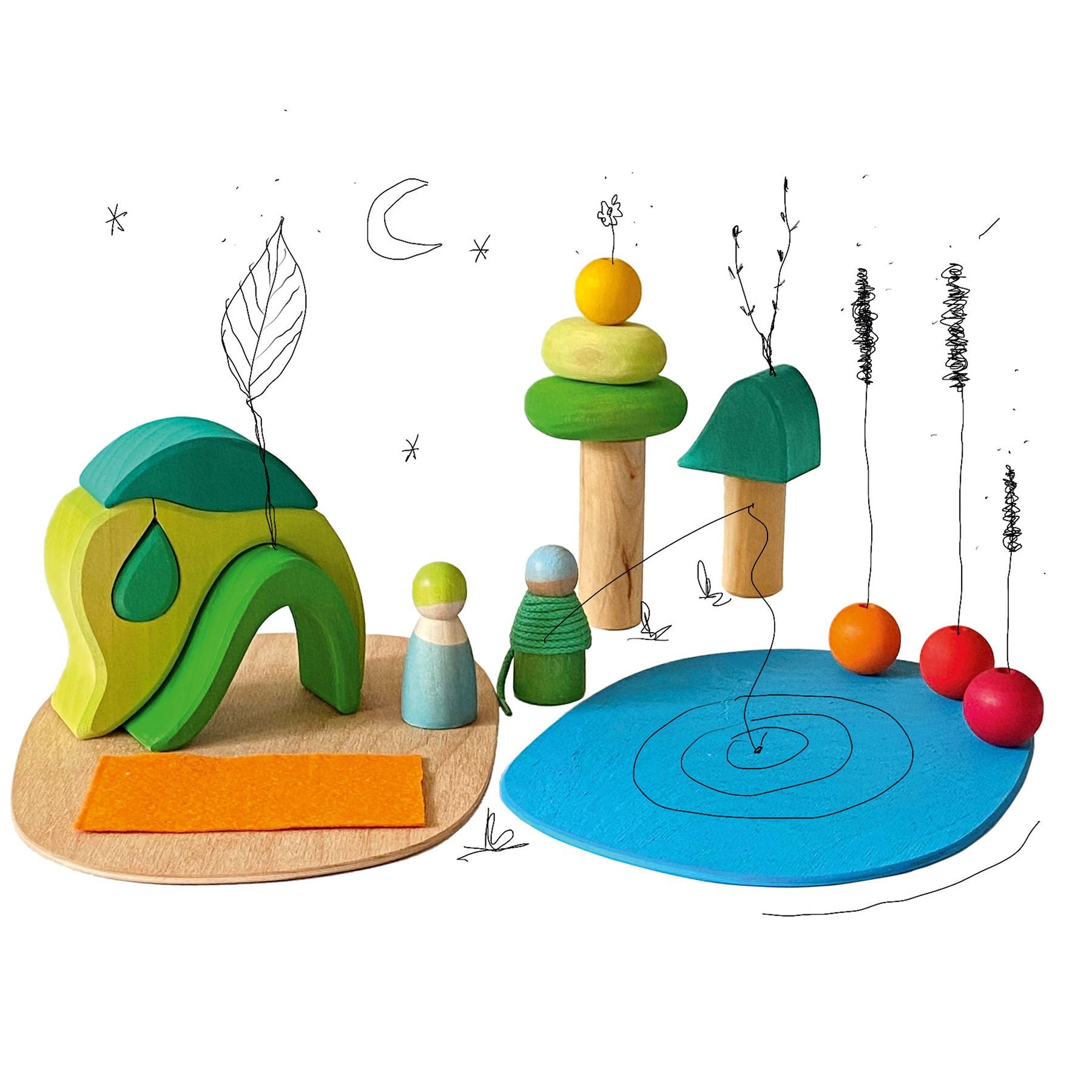 Small World Play in the woods, Grimm's