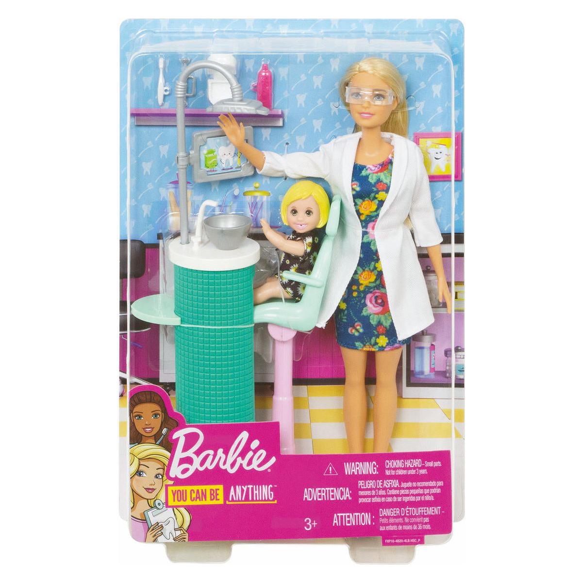 Barbie Tandartspop en Speelset