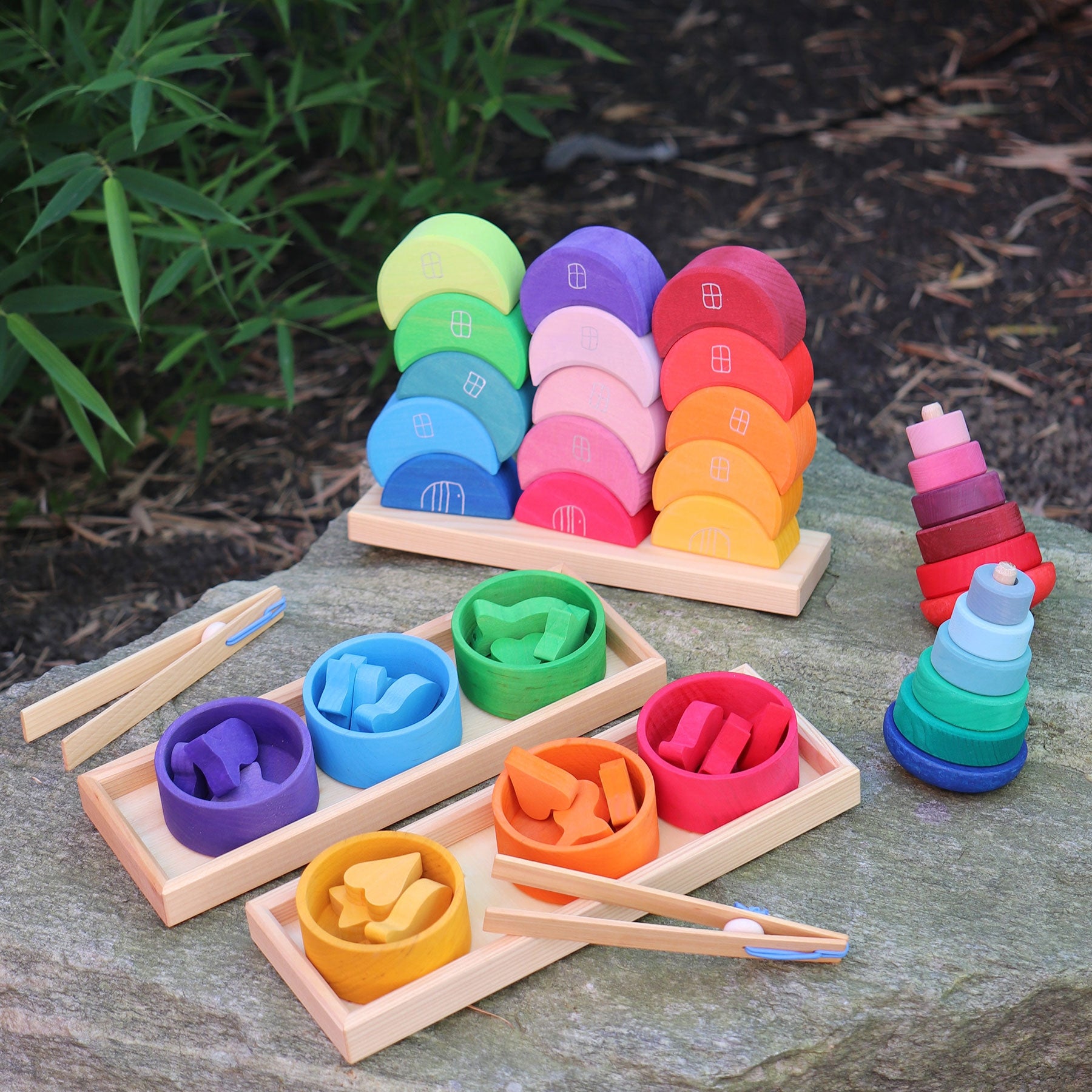 Sorteerspel regenboogschaaltjes, Grimm's