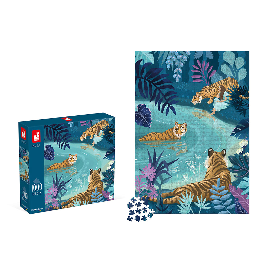 Kidult Puzzel - Tijgers Bij Maanlicht, Janod