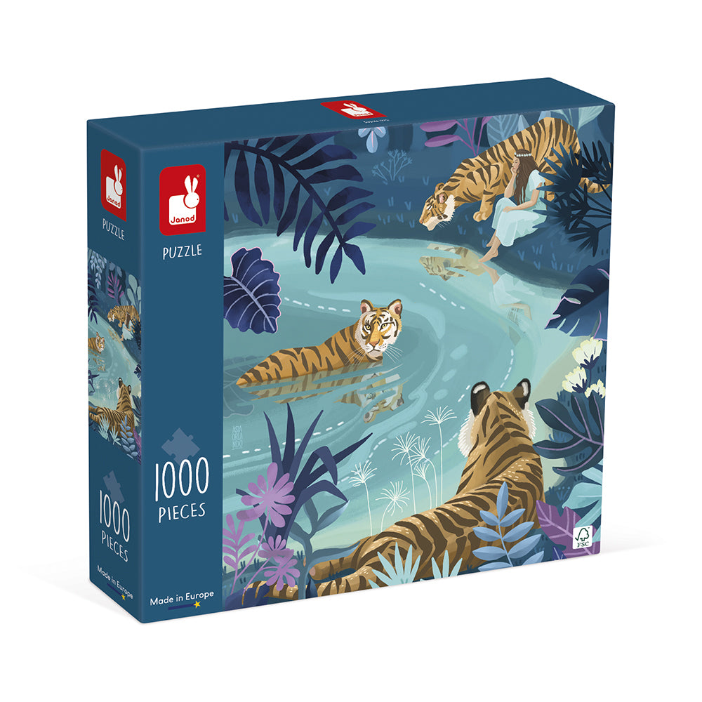 Kidult Puzzel - Tijgers Bij Maanlicht, Janod