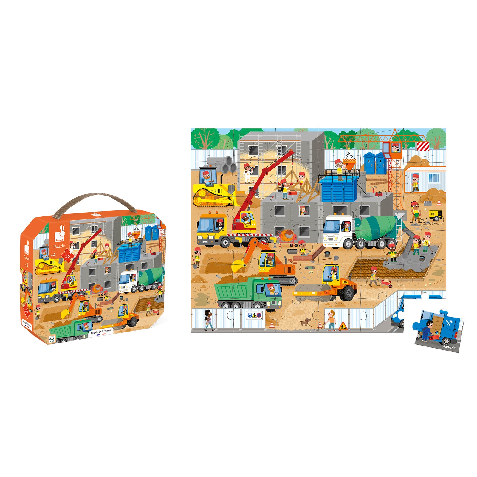Puzzel - Op De Bouwplaats, Janod