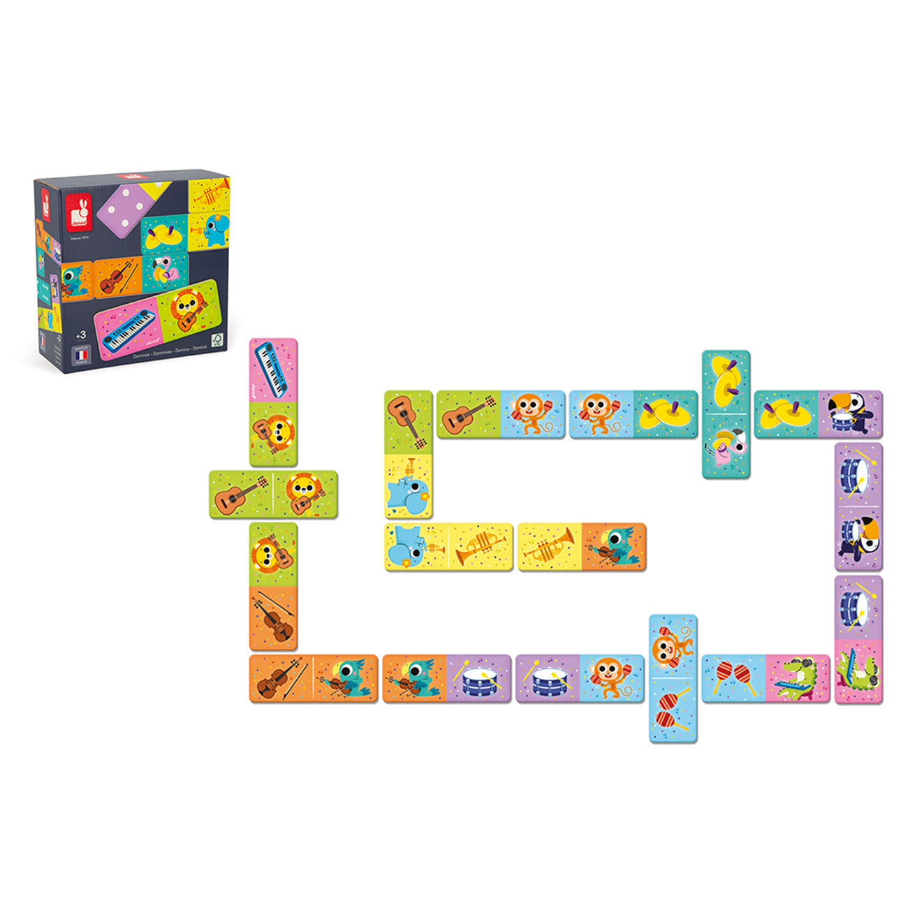 Spel - Domino Muziekinstrumenten, Janod