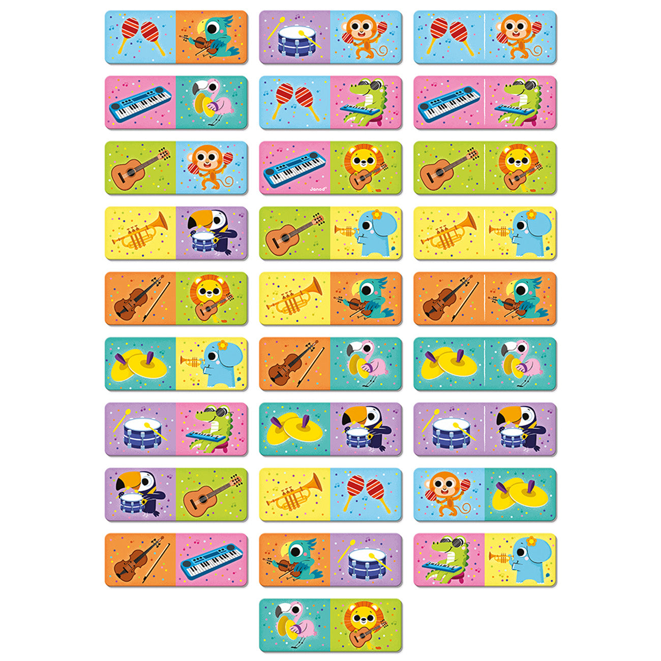 Spel - Domino Muziekinstrumenten, Janod