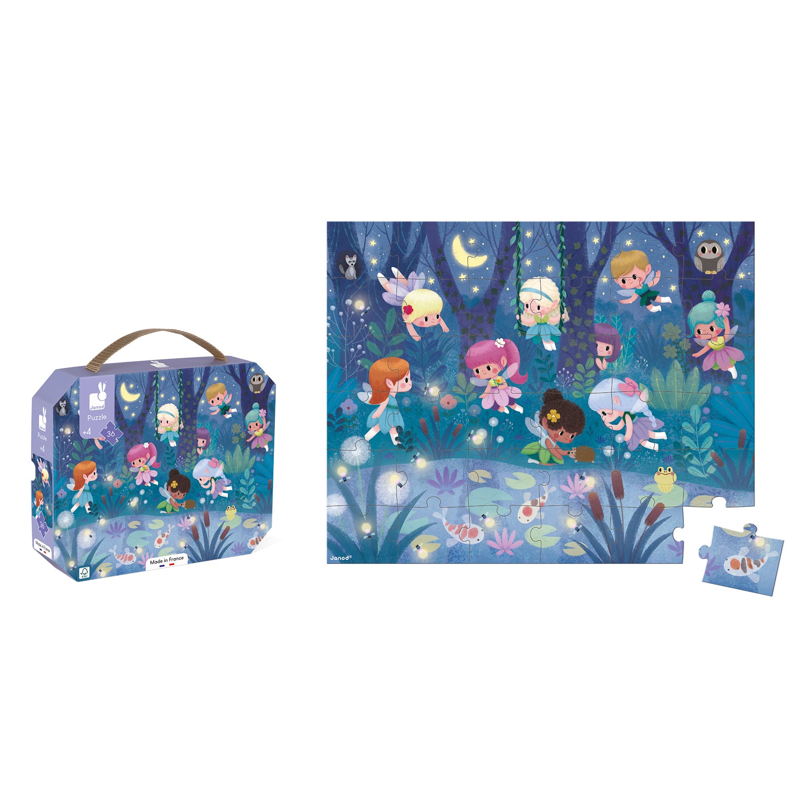 Puzzel - Elfjes En Waterlelies, Janod
