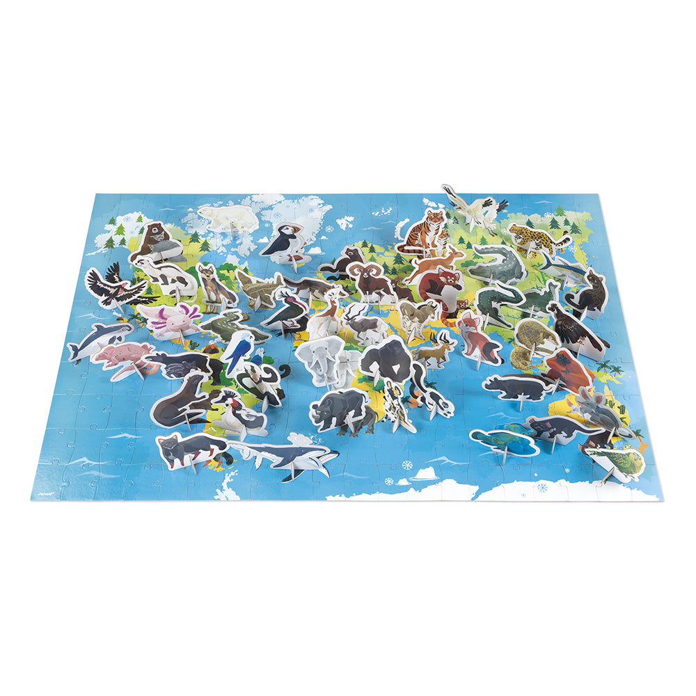 Educatieve Puzzel - Bedreigde Diersoorten, Janod