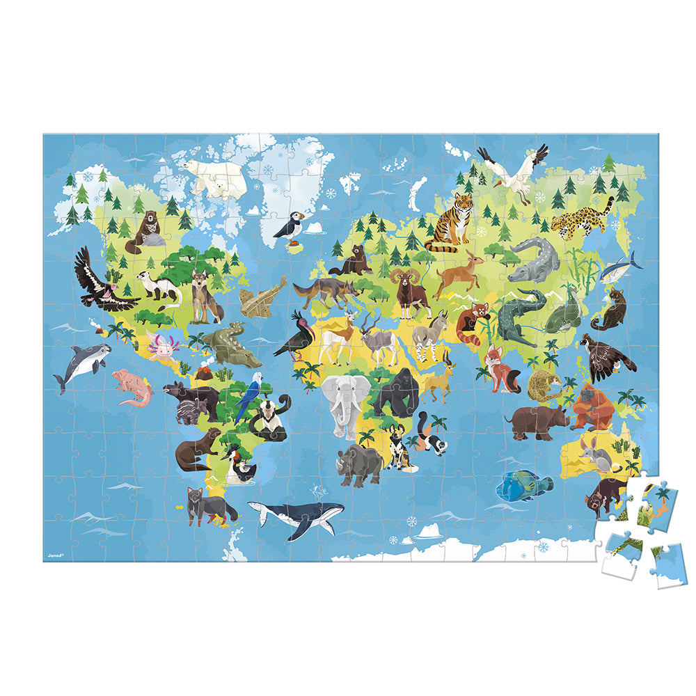 Educatieve Puzzel - Bedreigde Diersoorten, Janod