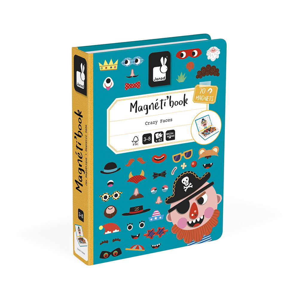 Magnetibook - Gekke Gezichten Jongens, Janod