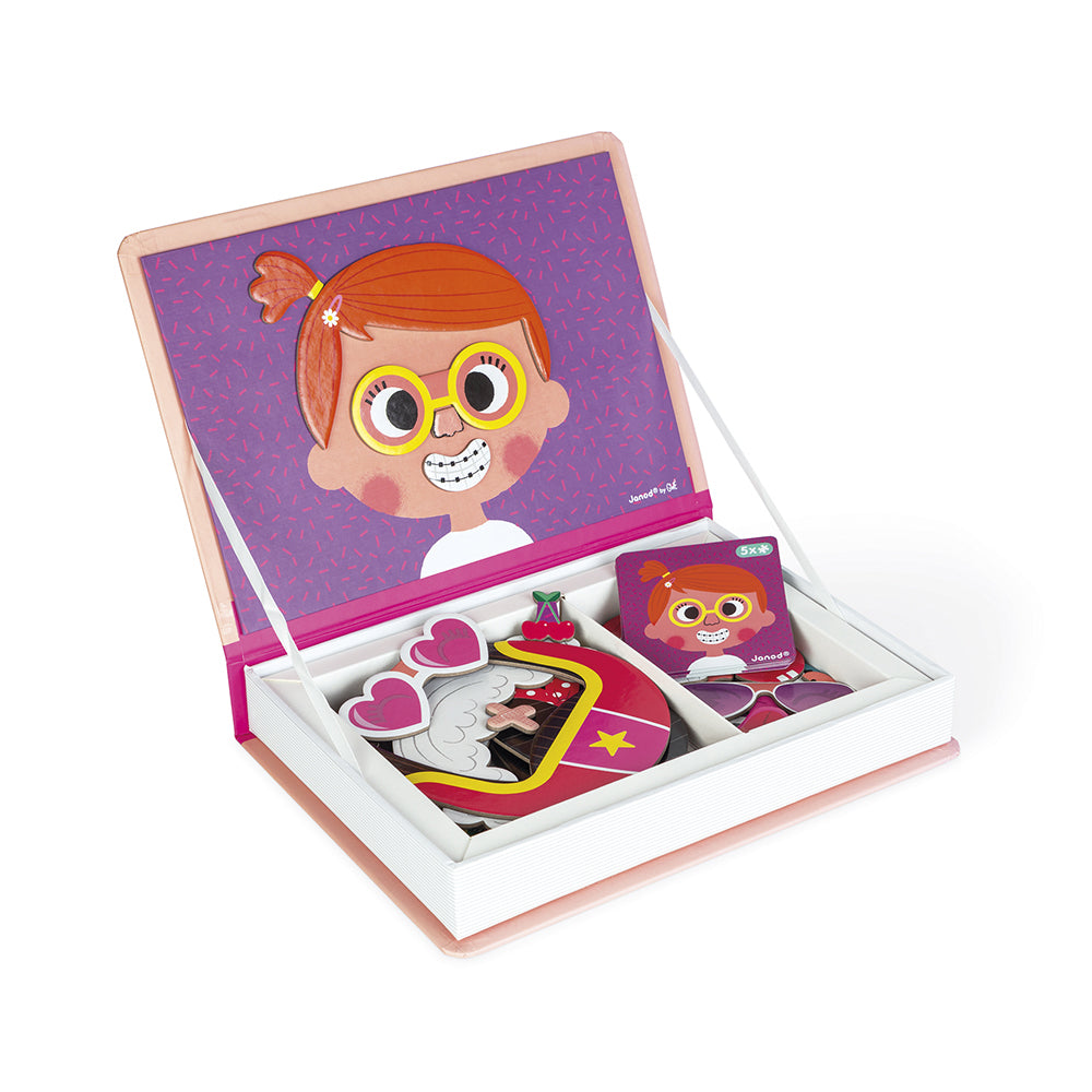 Magnetibook - Gekke Gezichten Meisjes, Janod