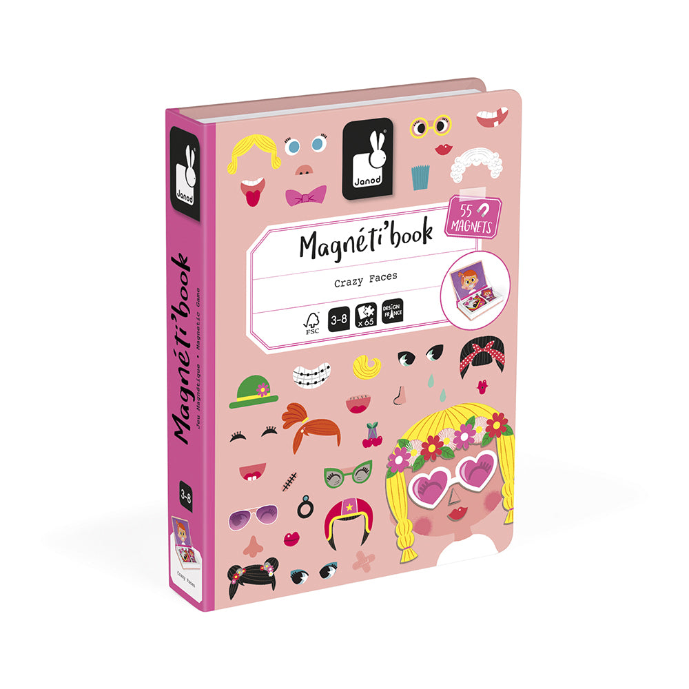 Magnetibook - Gekke Gezichten Meisjes, Janod