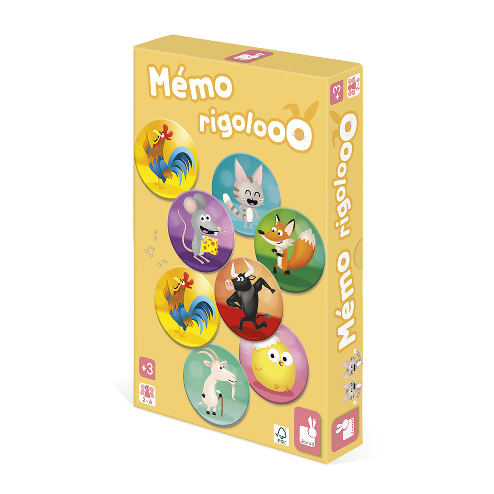 Spel - Memo Rigolooo, Janod