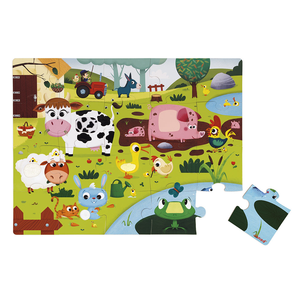 Voelpuzzel - Boerderijdieren, Janod