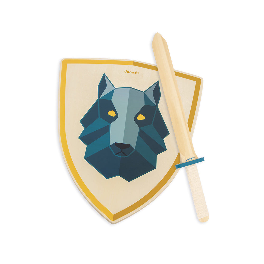 Houten Zwaard En Schild Wolf, Janod