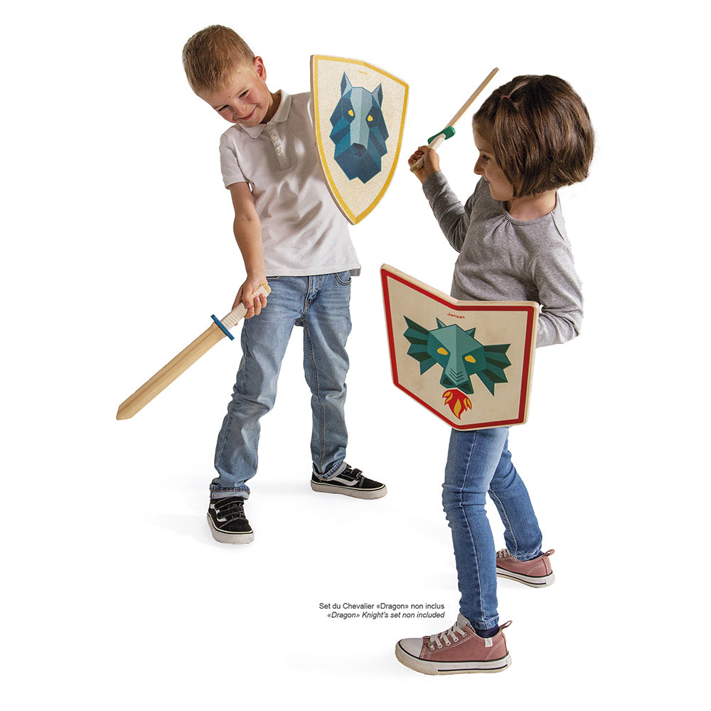 Houten Zwaard En Schild Wolf, Janod