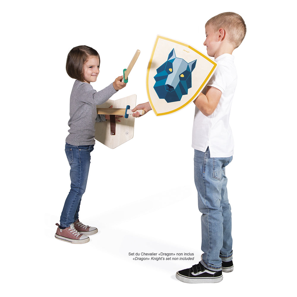 Houten Zwaard En Schild Wolf, Janod