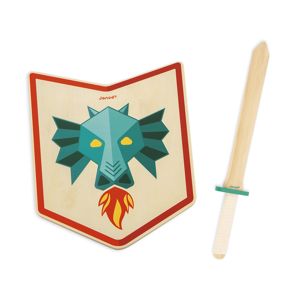 Houten Zwaard En Schild Draak, Janod