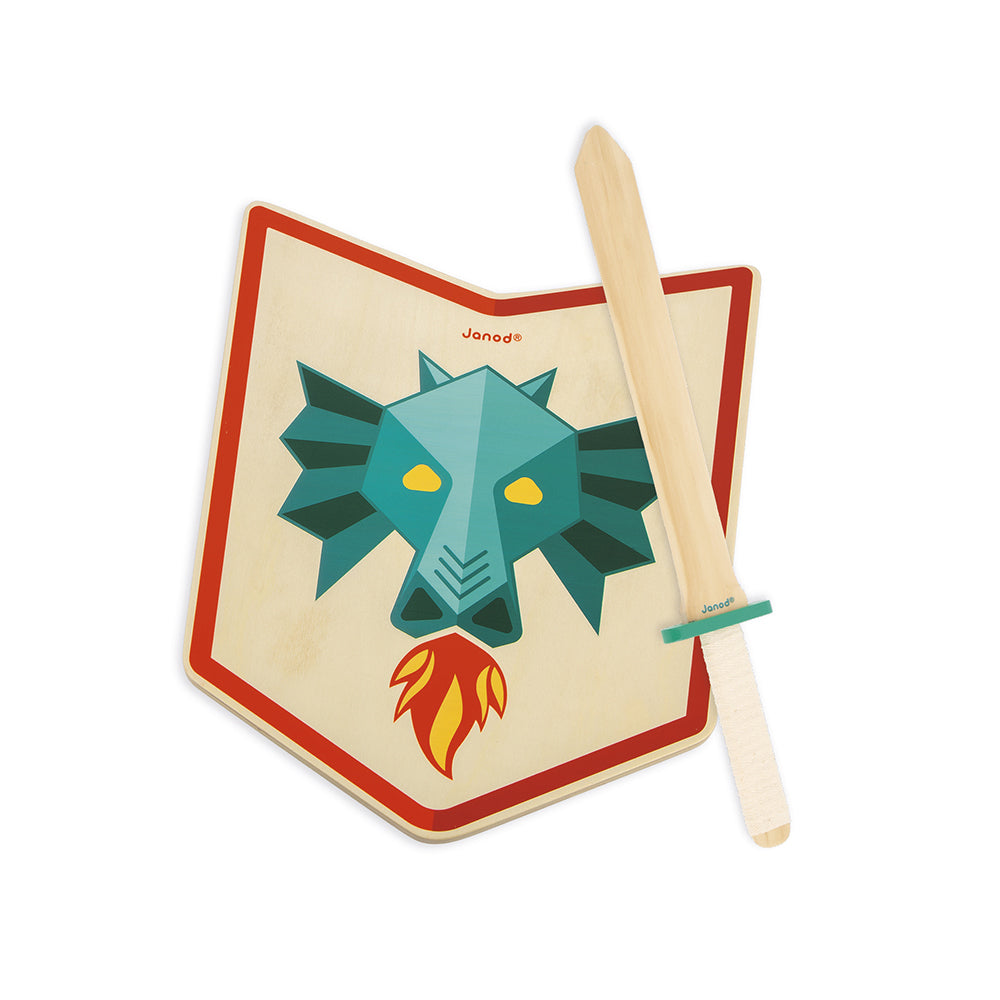 Houten Zwaard En Schild Draak, Janod