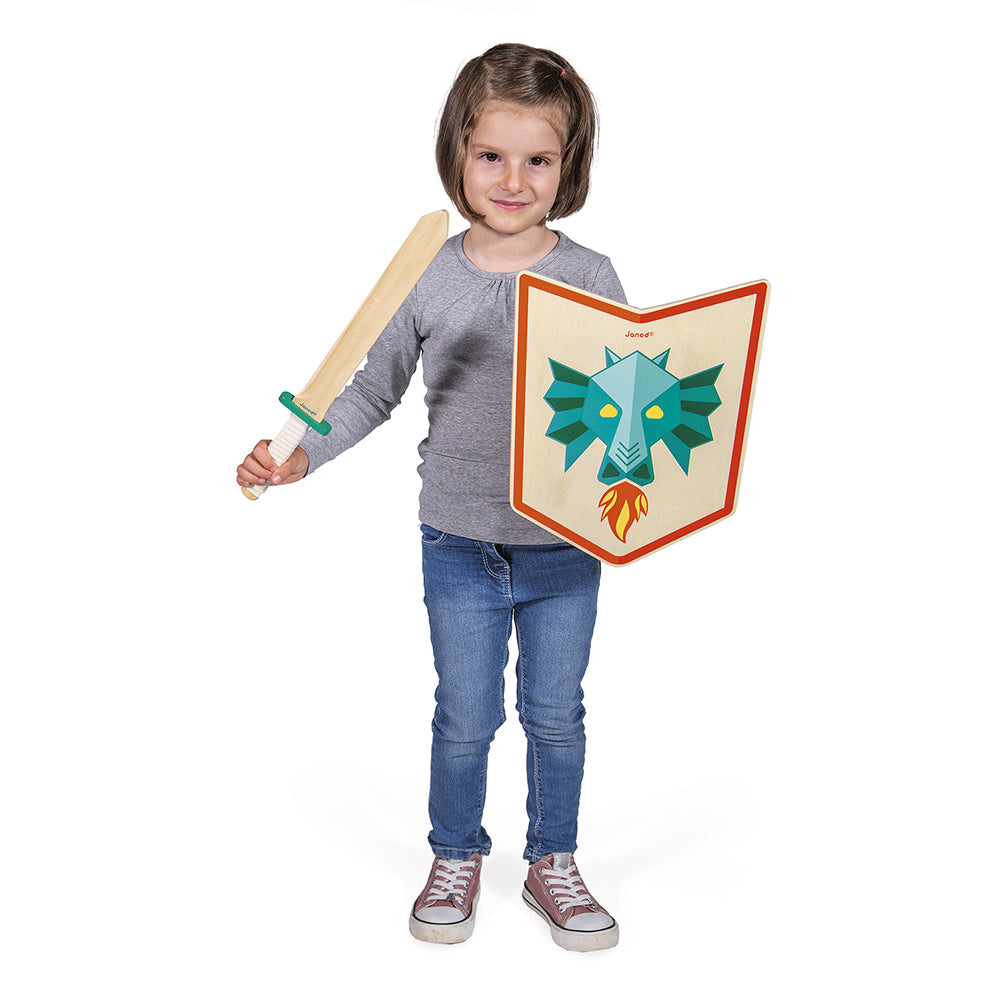 Houten Zwaard En Schild Draak, Janod