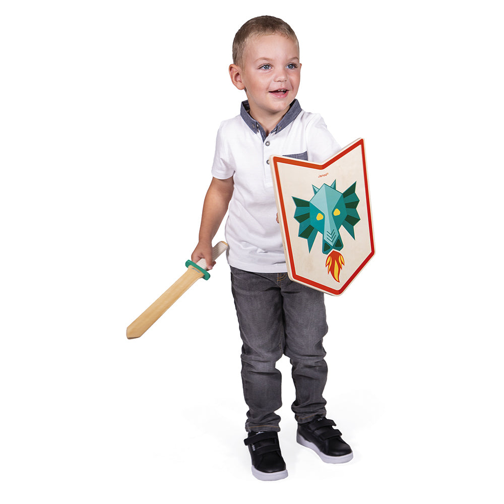 Houten Zwaard En Schild Draak, Janod