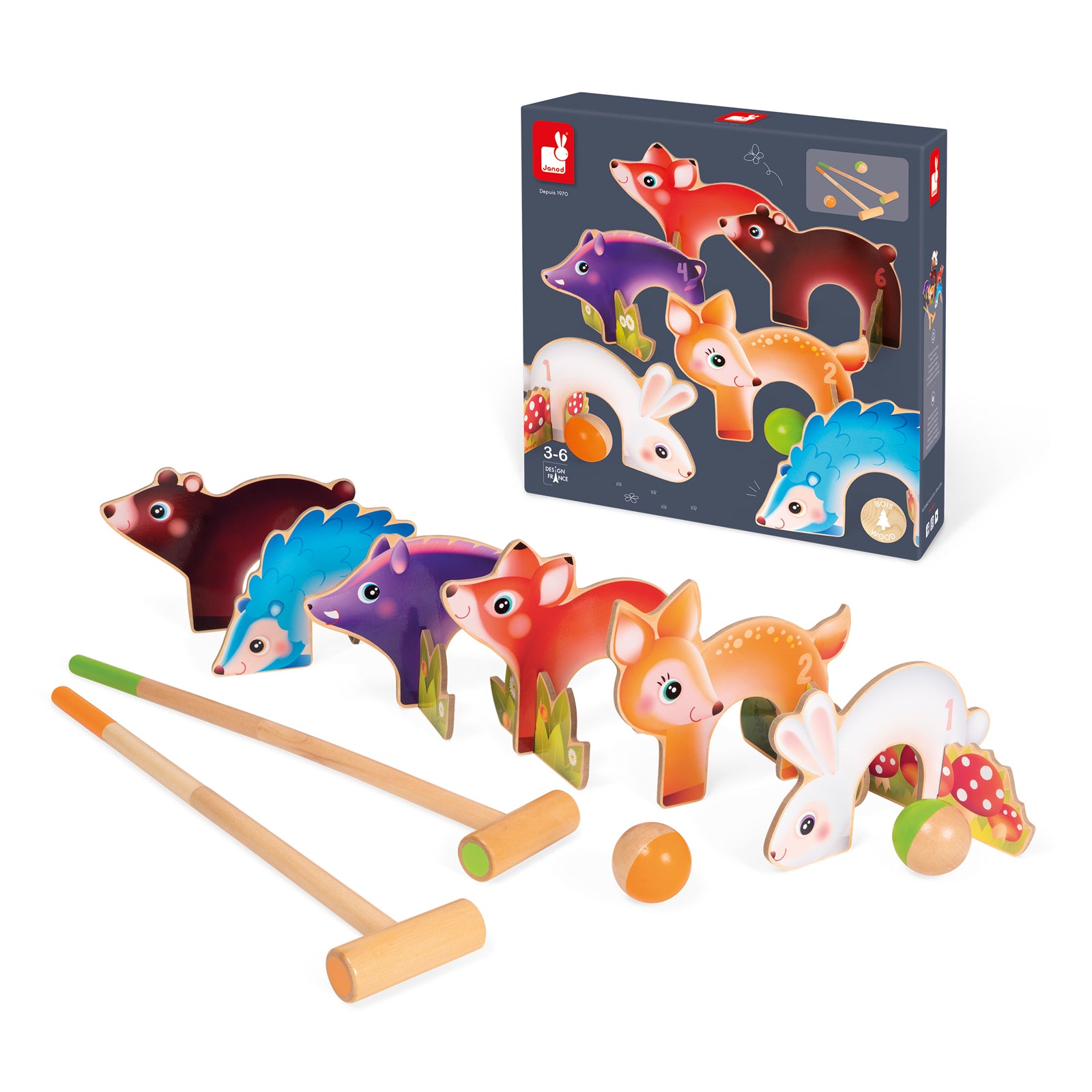 Spel - Croquet Bosdieren, Janod
