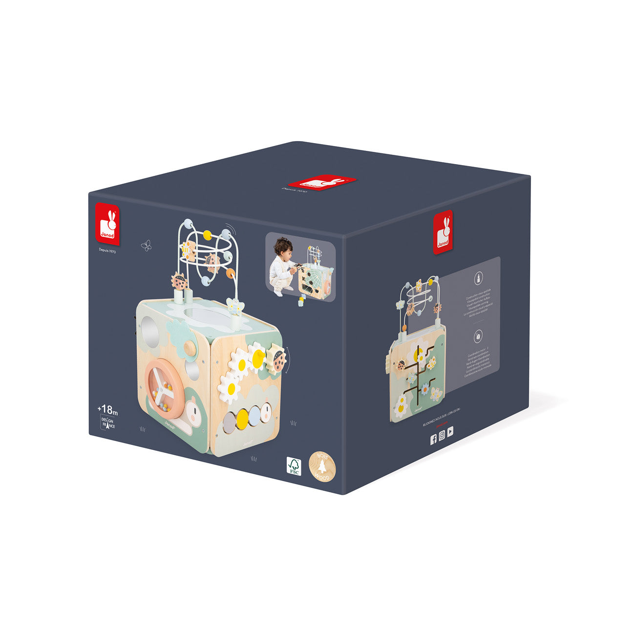 Janod Sweet Cocoon - Activiteitenkubus Maxi, Janod