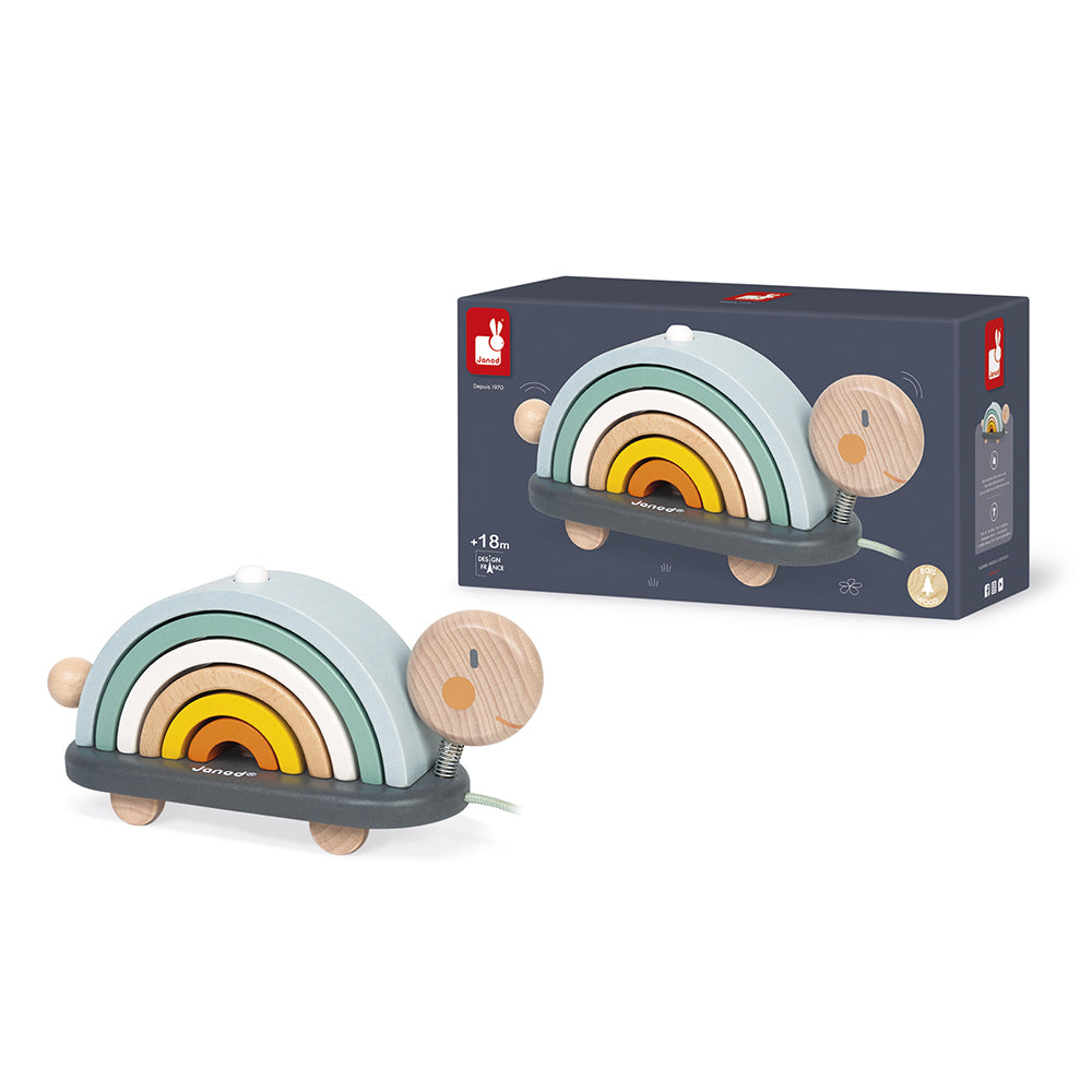 Janod Sweet Cocoon - Schildpad Regenboog, Janod