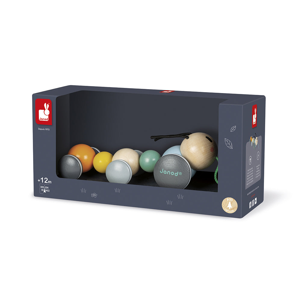 Janod Sweet Cocoon - Trekfiguur Rups, Janod