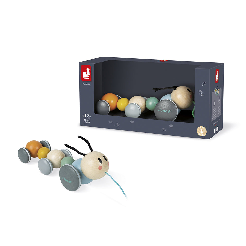Janod Sweet Cocoon - Trekfiguur Rups, Janod