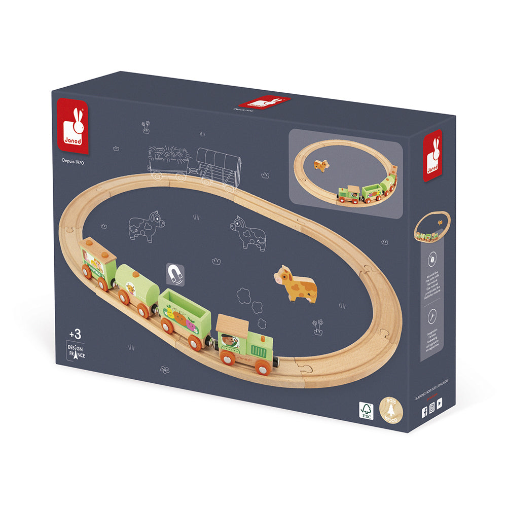 Janod Story - Boerderij Trein Met Rails, Janod