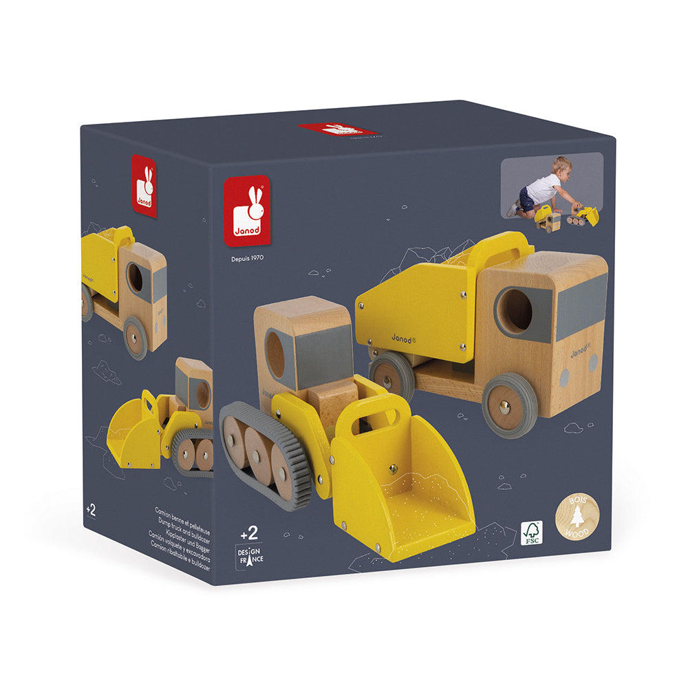 Janod Bolid - Kiepwagen En Bulldozer, Janod
