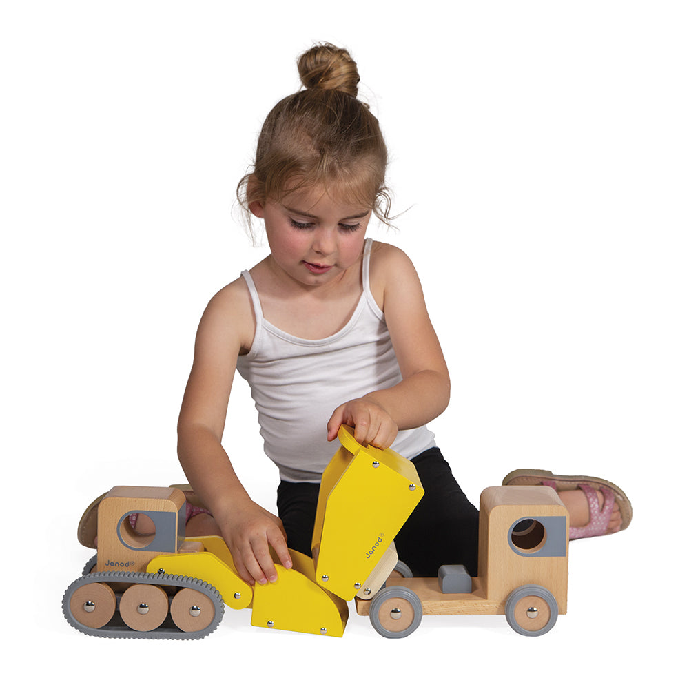 Janod Bolid - Kiepwagen En Bulldozer, Janod