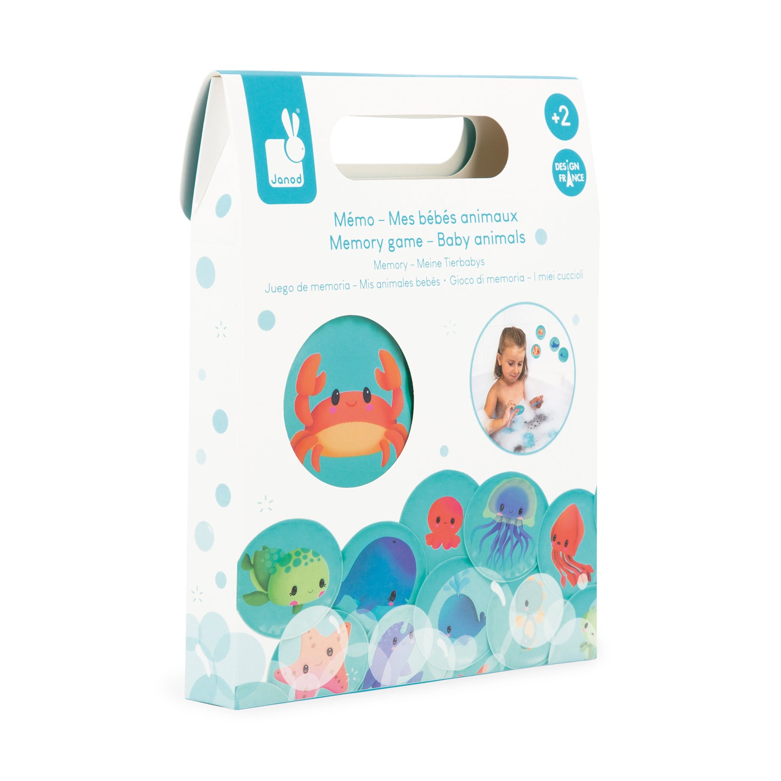 Janod Badspeelgoed - Memospel Baby Dieren, Janod