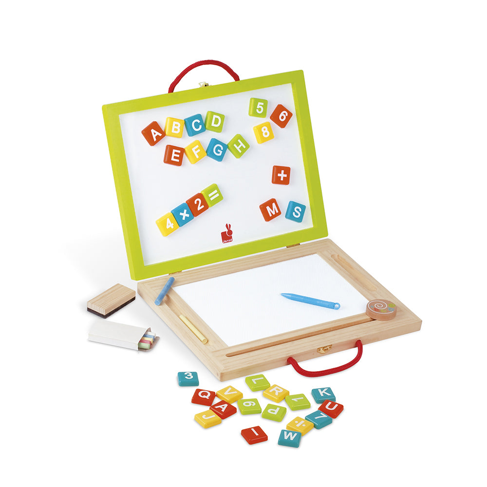 Janod Schoolbord - Speelkoffer 4-In-1, Janod
