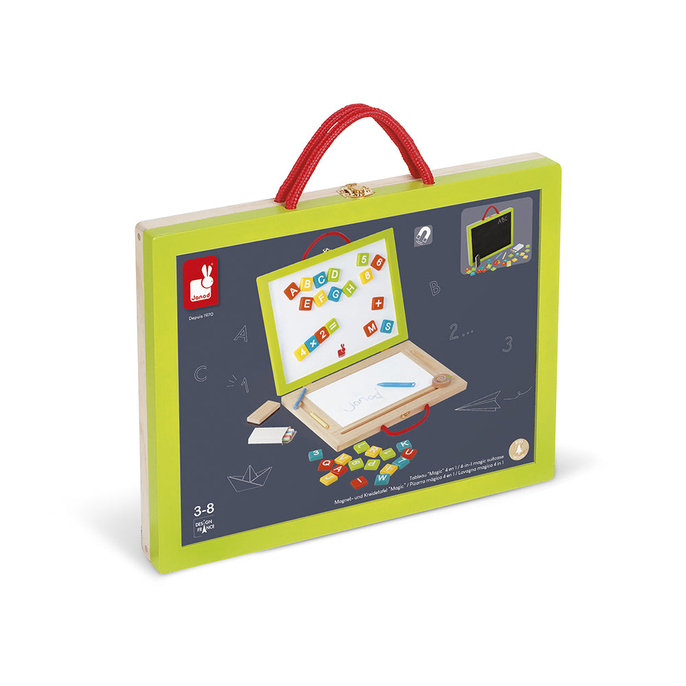 Janod Schoolbord - Speelkoffer 4-In-1, Janod