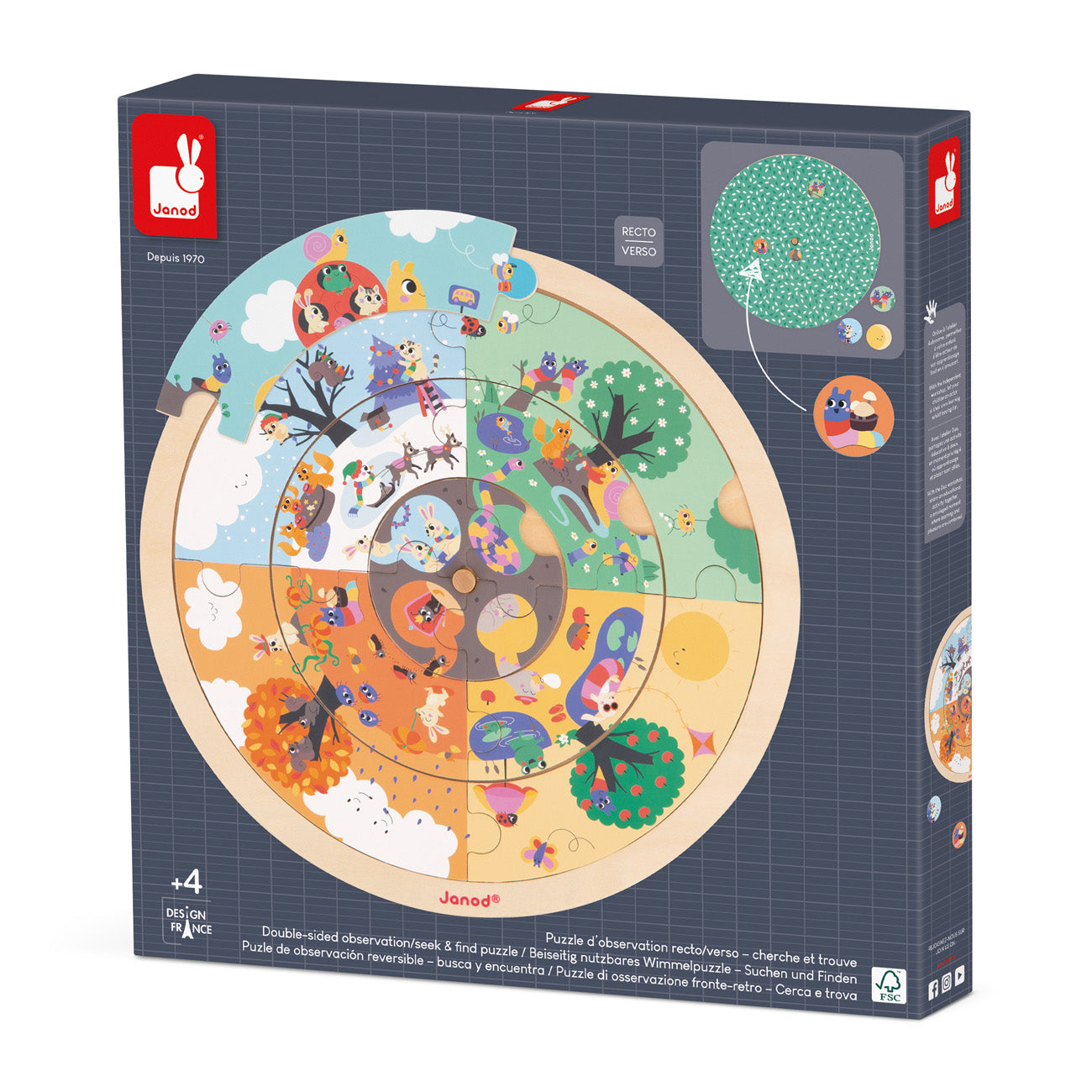 Janod - De Tuin Ronde Puzzel, Janod