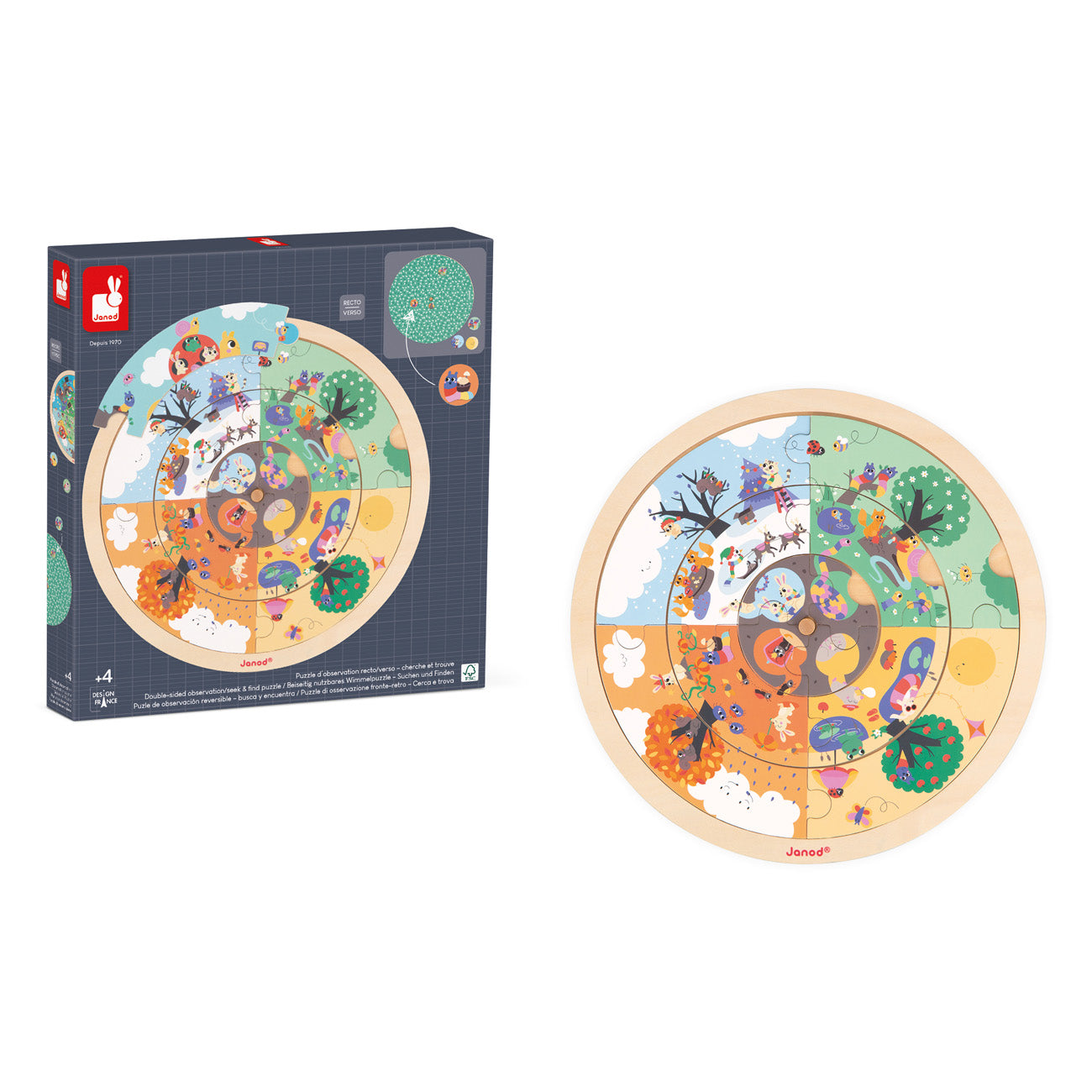 Janod - De Tuin Ronde Puzzel, Janod