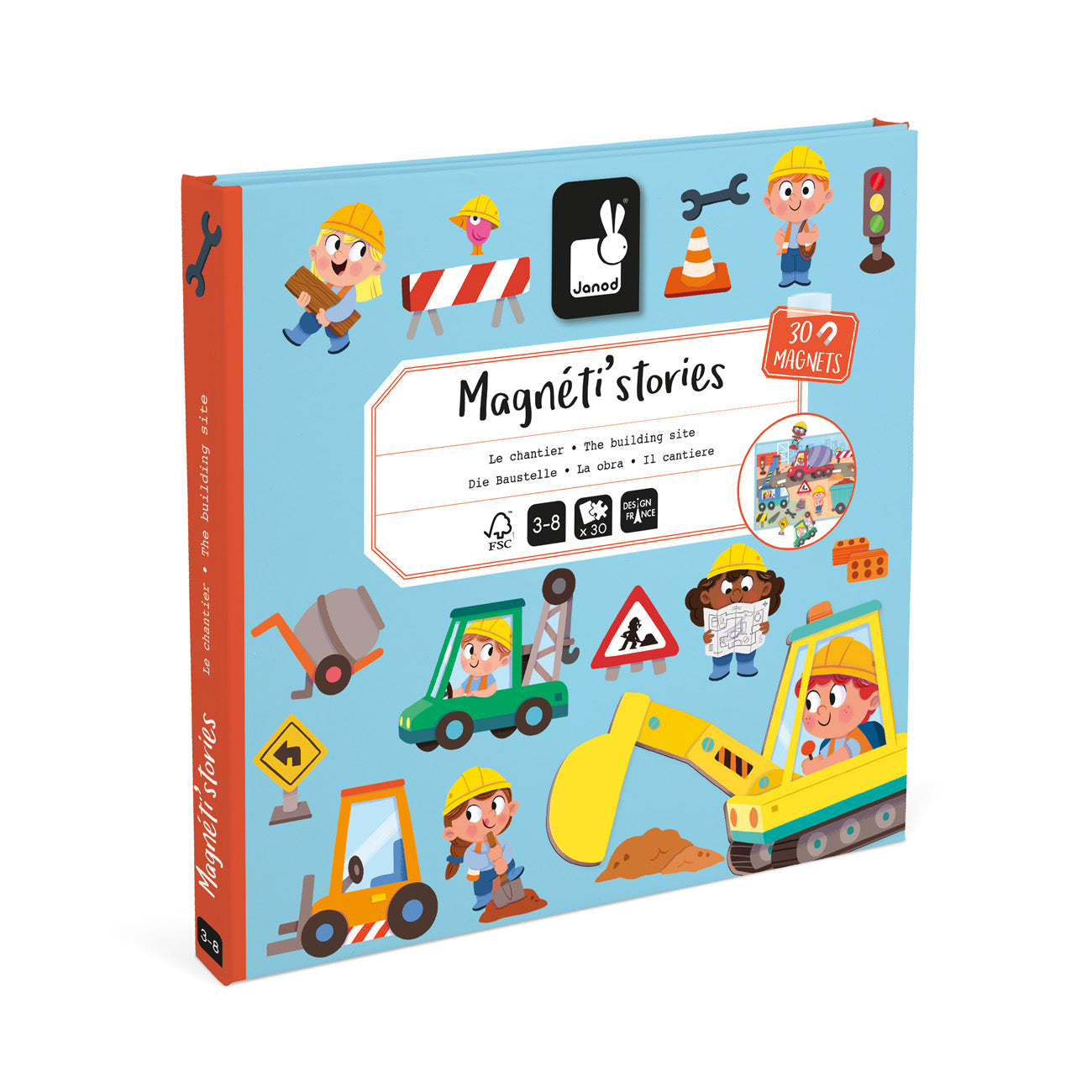 Janod Magneti Stories - Bouwterrein, Janod
