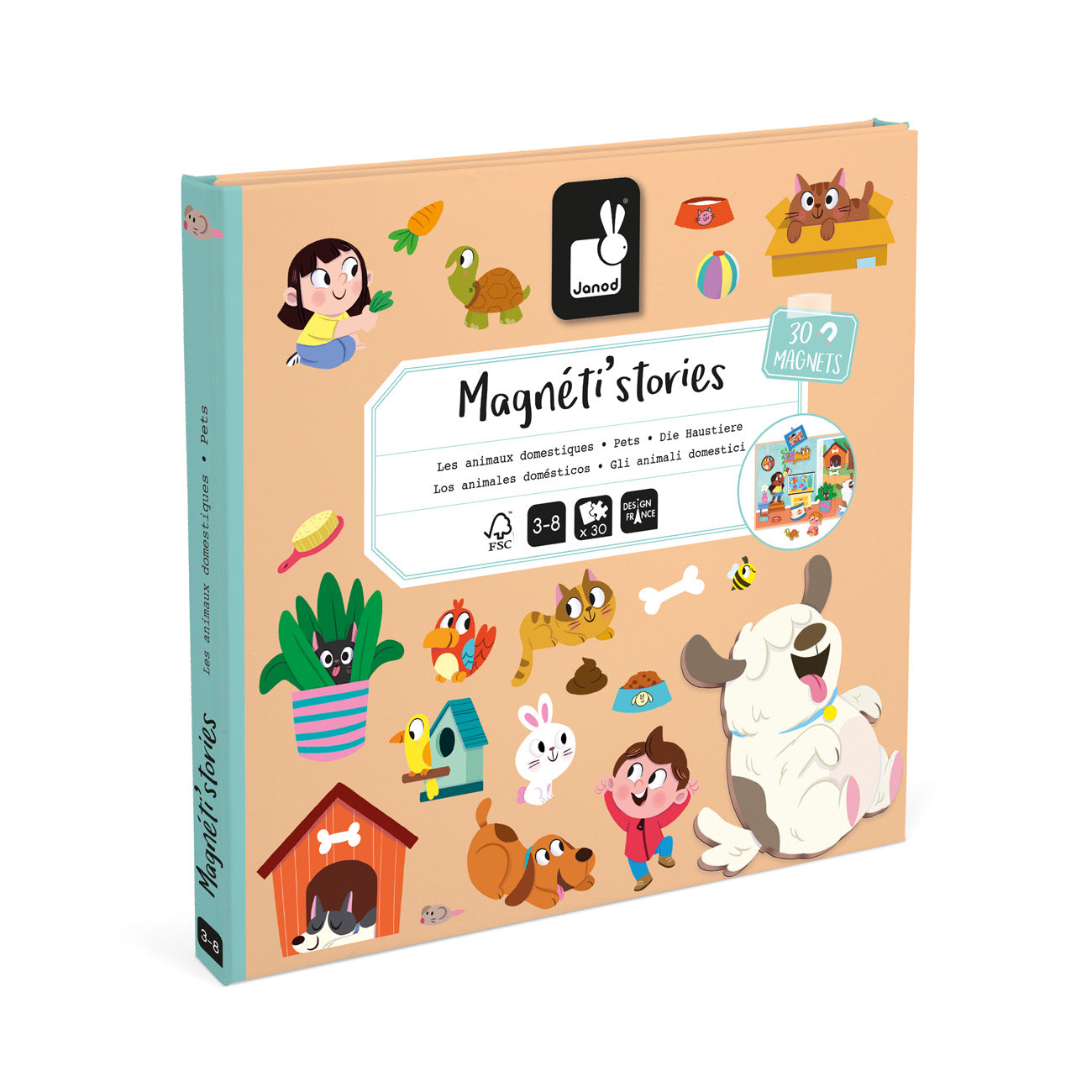 Janod Magneti Stories - Huisdieren, Janod