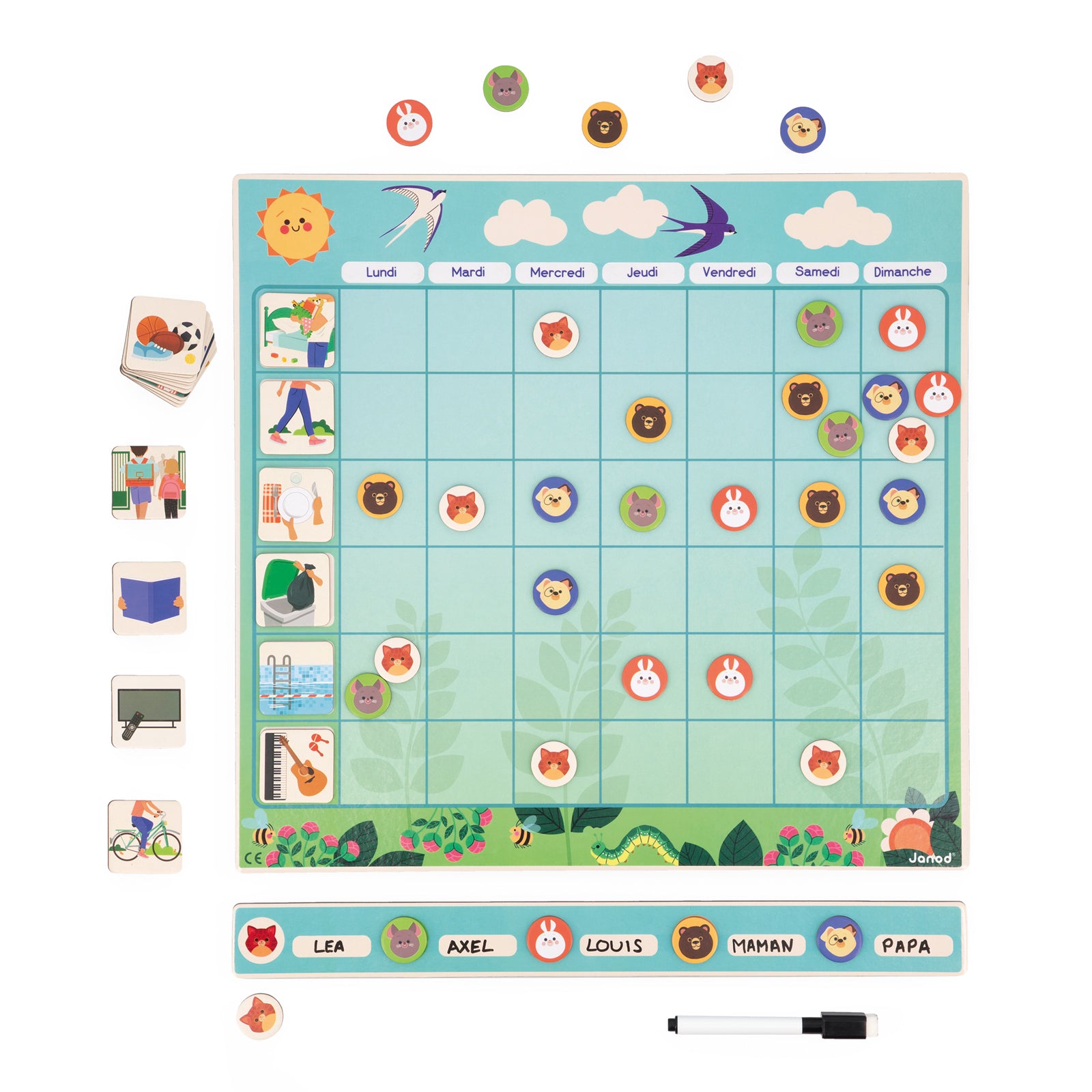 Janod Magneetbord - Weekplanning, Janod