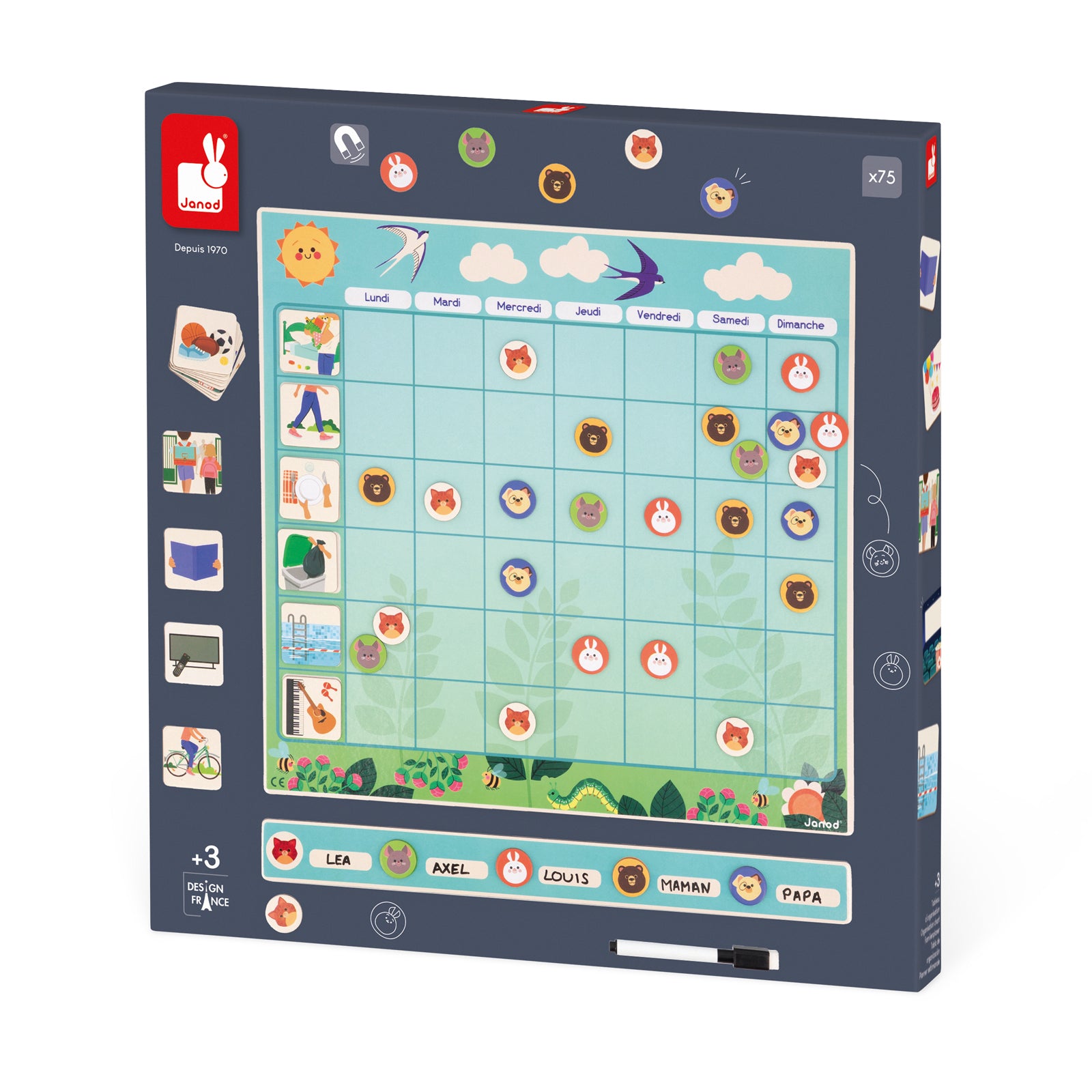 Janod Magneetbord - Weekplanning, Janod